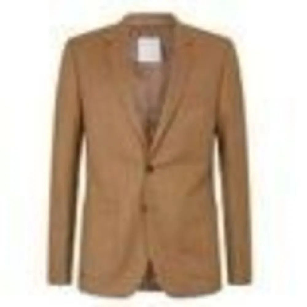 Sandro Men's Notch Flannel  Suit Jacket in Camel, 54EU NEW NWT